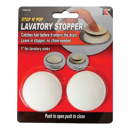 Keeney Mfg Keeney 1 in. White Rubber Lavatory Pop Up Stopper, PK2 K820-62
